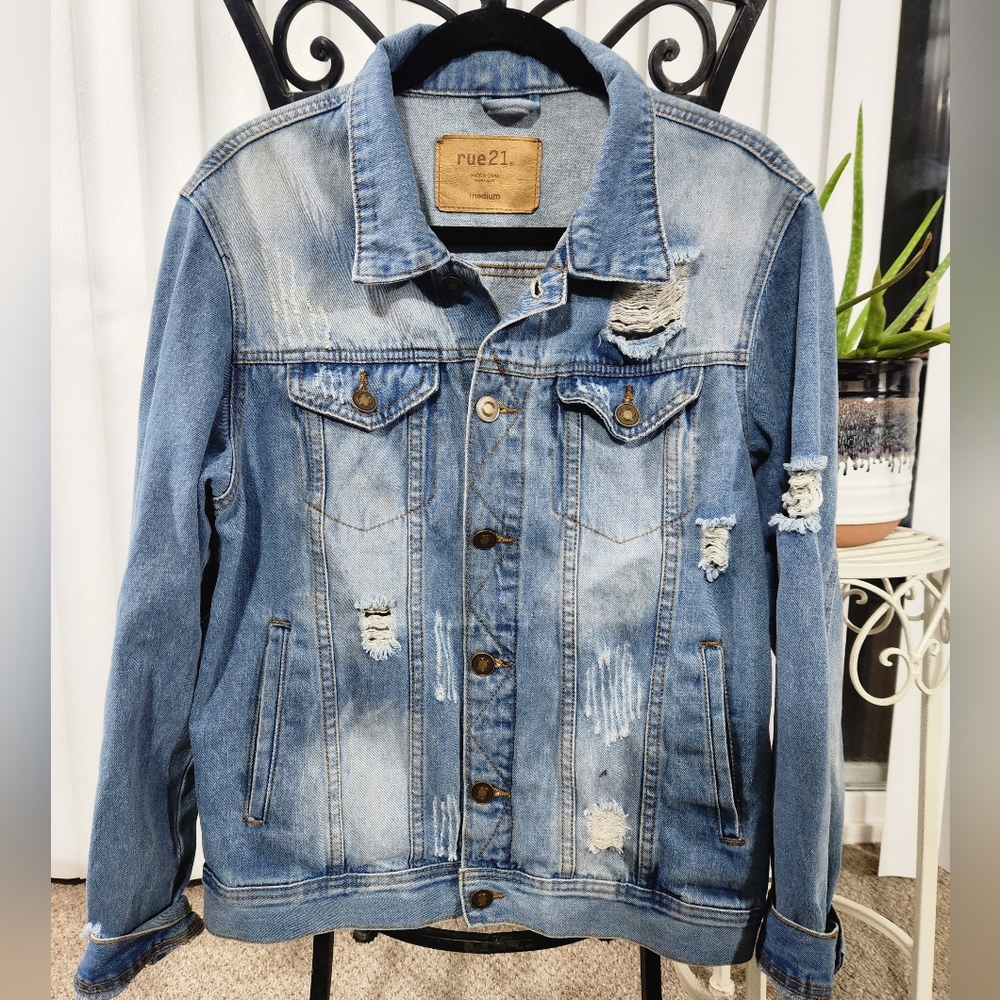 Distressed Denim Jacket